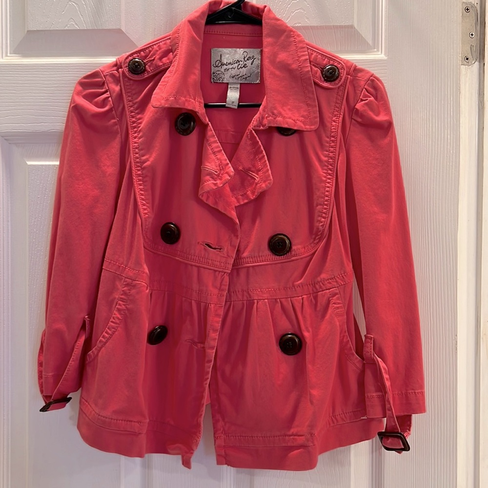 Coral Button Jacket